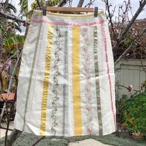 Lovely linen, ribbon, embroidery skirt